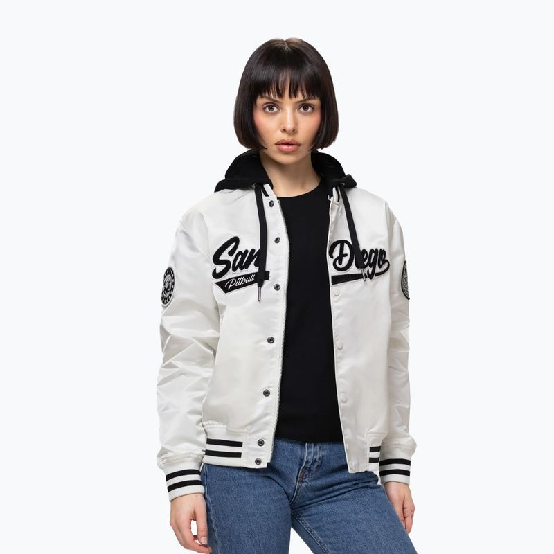 Dámska bunda Pitbull Angela San Diego Hooded Varsity off white 3