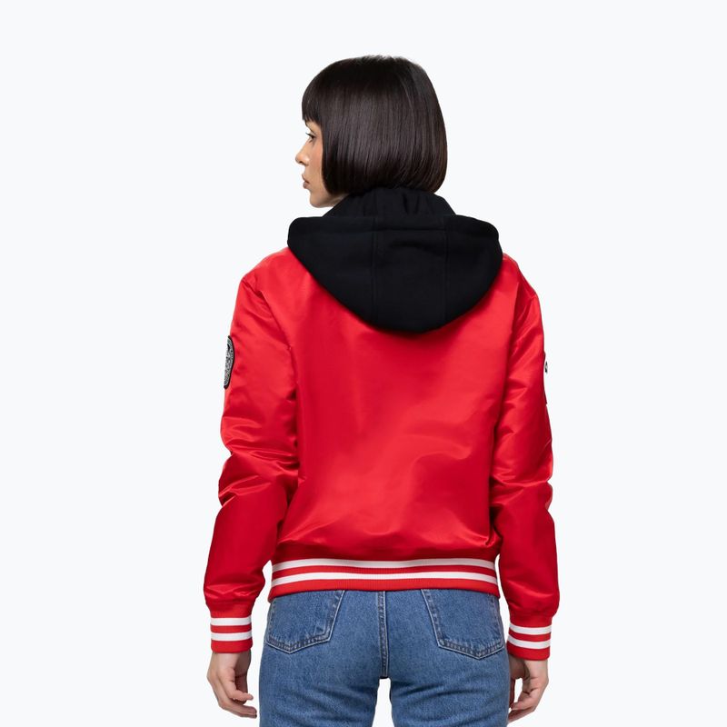 Dámska bunda Pitbull Angela San Diego Hooded Varsity fluo/red 3