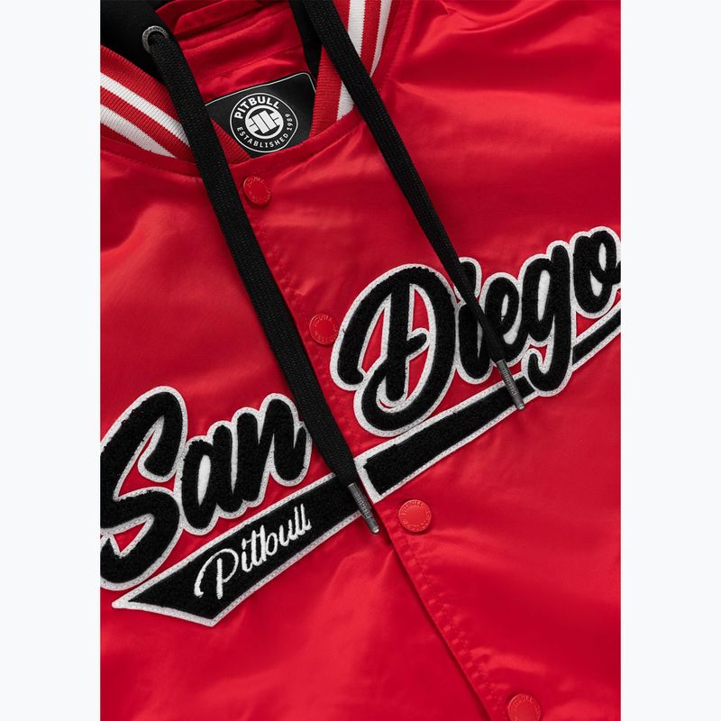 Dámska bunda Pitbull Angela San Diego Hooded Varsity fluo/red 10