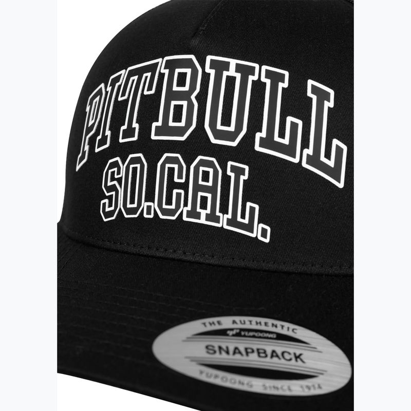 Pánska šiltovka Pitbull "SO.CAL." Retro Trucker black/black/white 3