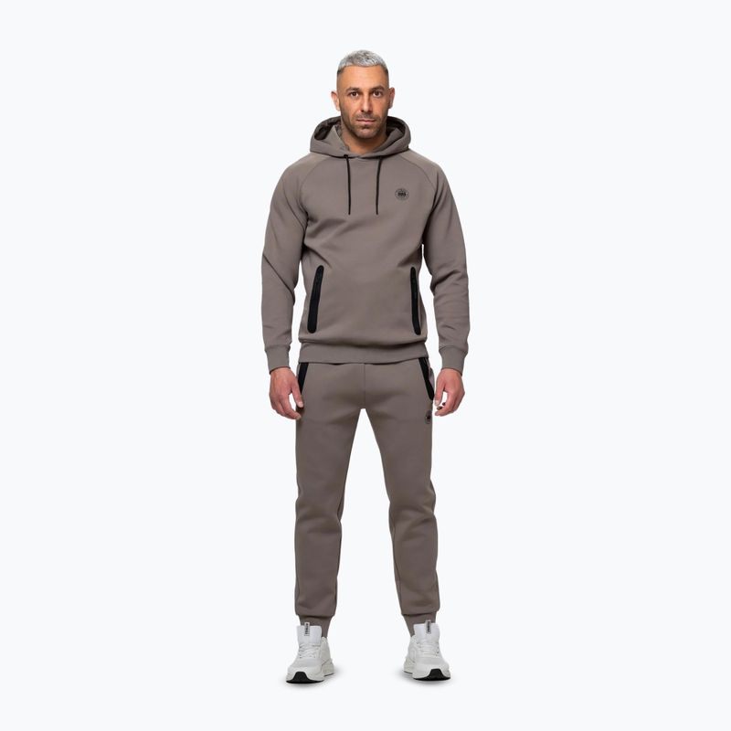 Pánska mikina Pitbull Dogwood Hooded Sweatshirt taupe 2