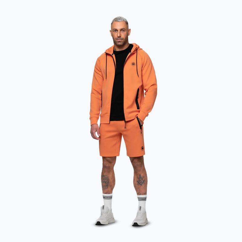 Pánska mikina Pitbull Dogwood Hooded Zip Sweatshirt fluo orange 2