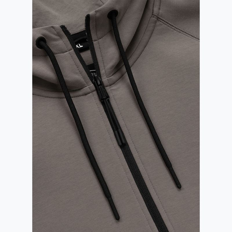 Pánska mikina Pitbull Dogwood Hooded Zip Sweatshirt taupe 7