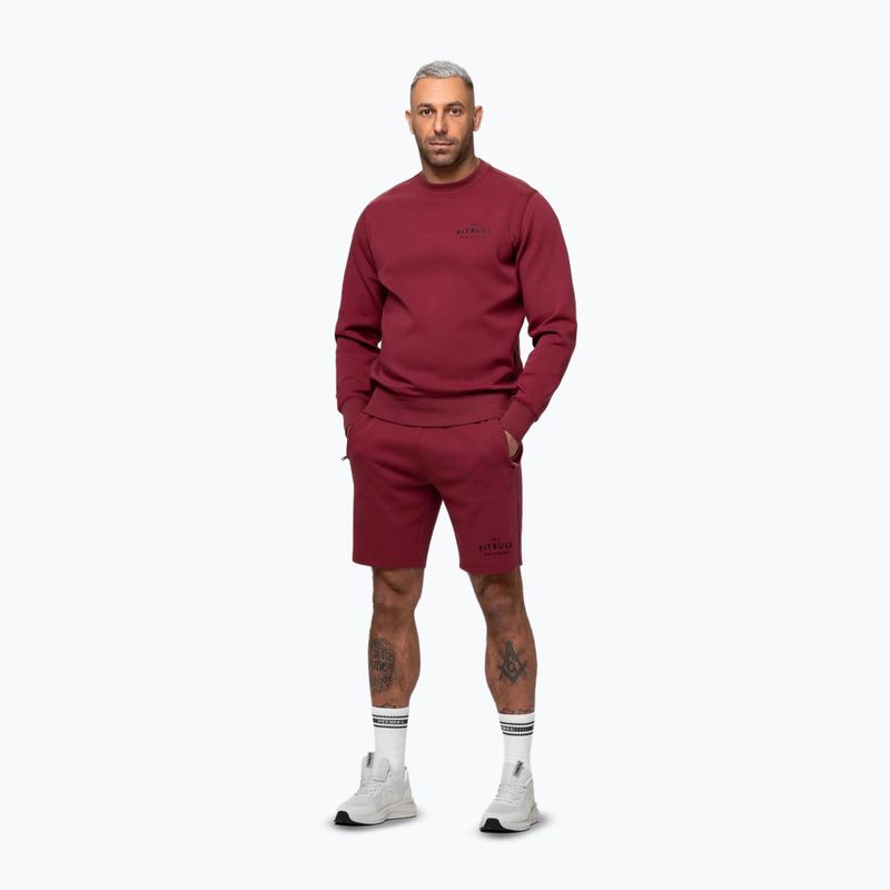Pánska mikina Pitbull Sampson Crewneck Sweatshirt burgundy 4