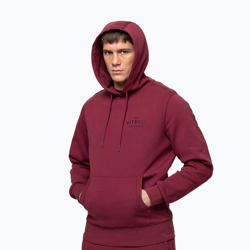 Pánska mikina Pitbull Sampson Hooded Sweatshirt burgundy 5
