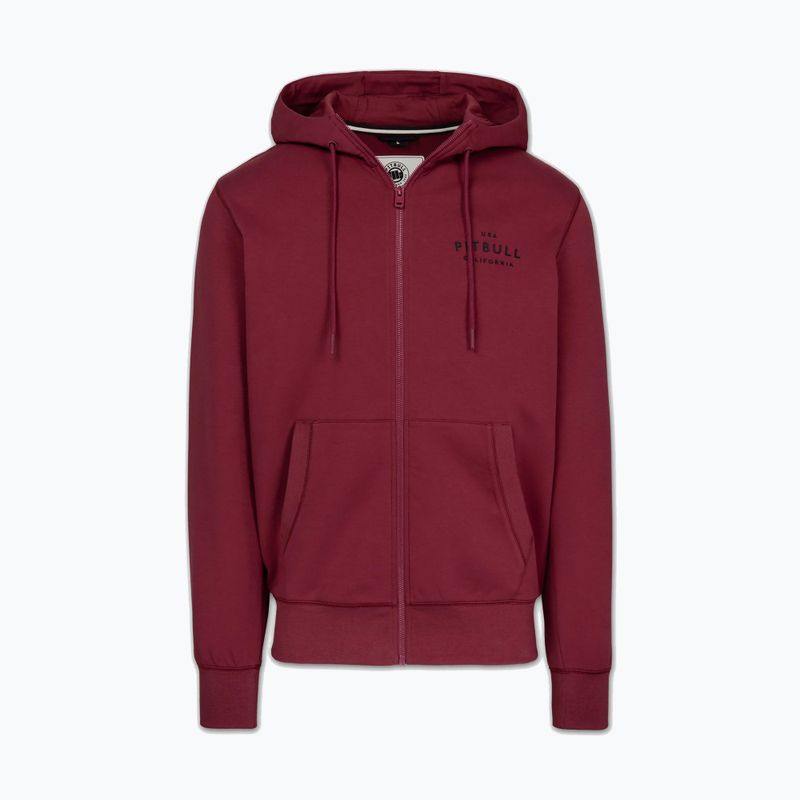 Pánska mikina Pitbull Sampson Hooded Zip Sweatshirt burgundy 5