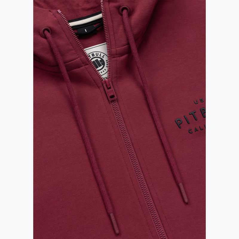 Pánska mikina Pitbull Sampson Hooded Zip Sweatshirt burgundy 7