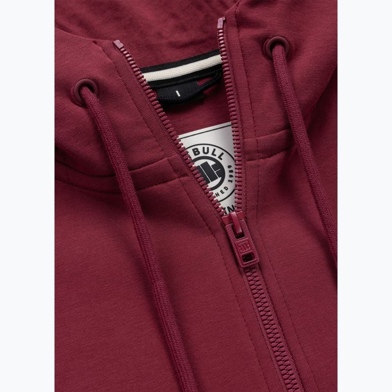 Pánska mikina Pitbull Sampson Hooded Zip Sweatshirt burgundy 8