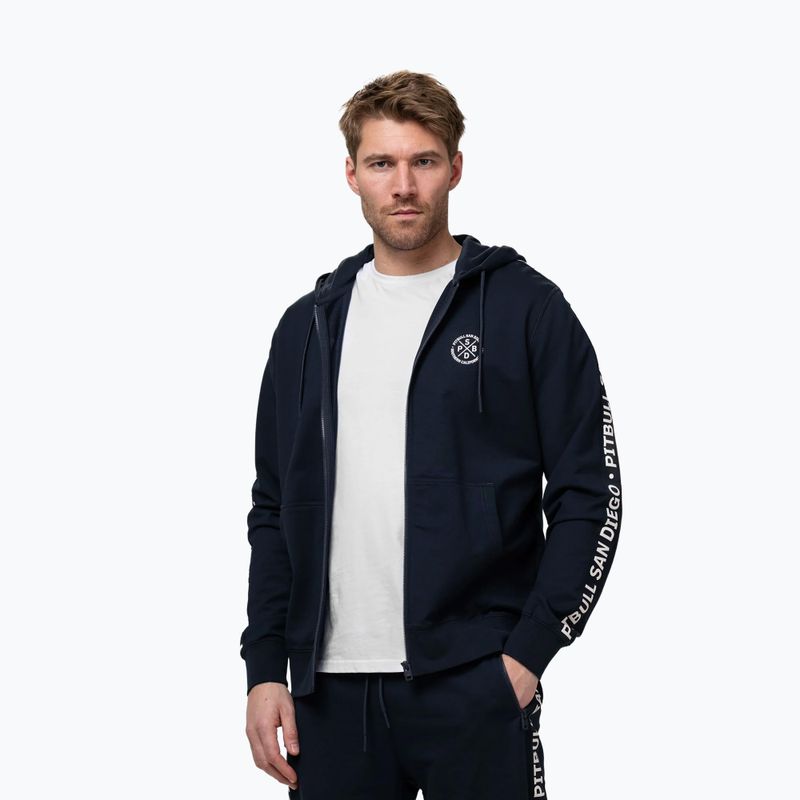 Pánska mikina Pitbull Tape Parker Hooded Zip dark navy 4
