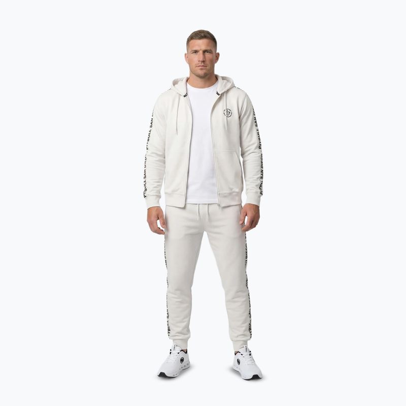Pánska mikina Pitbull Tape Parker Hooded Zip off white 2
