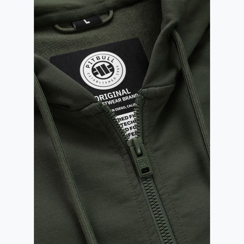 Pánska mikina Pitbull Tape Parker Hooded Zip old green 9