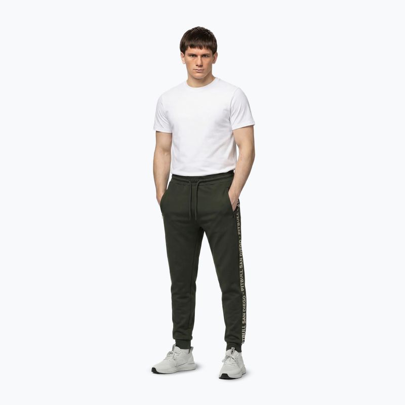 Pánske nohavice Pitbull Tape Parker Jogging old green 2