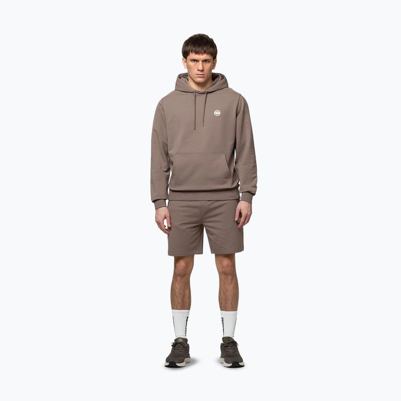 Pánska mikina Pitbull Nugget Small Logo Hooded brown savana 2