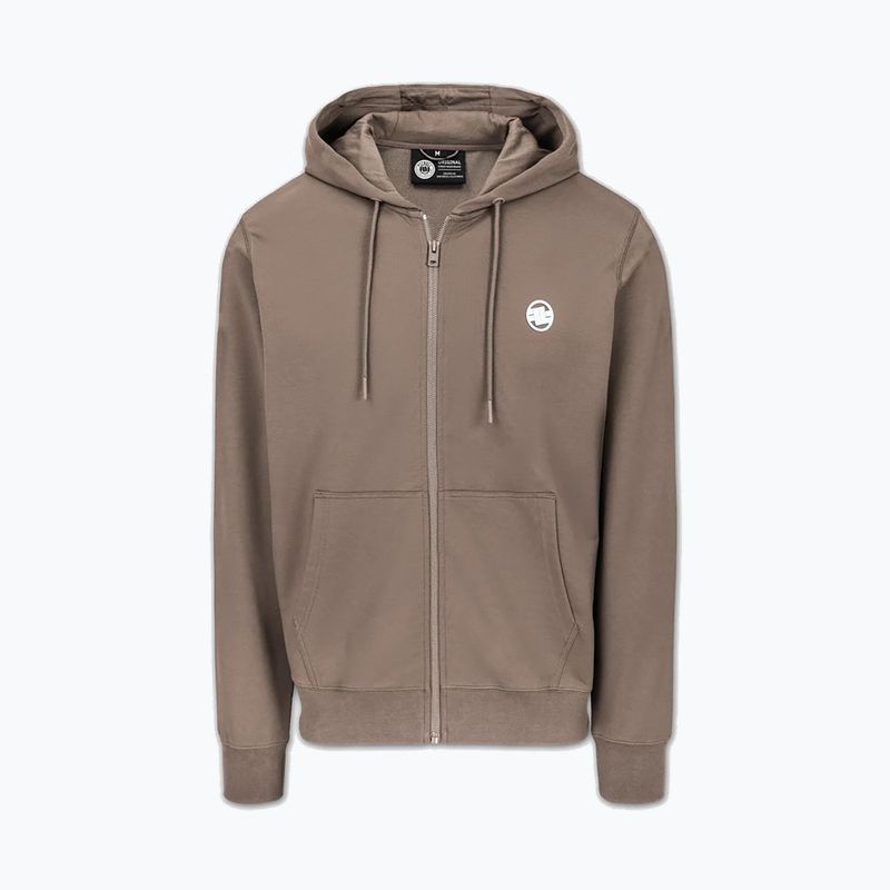 Pánska mikina Pitbull Nugget Small Logo Hooded Zip brown savana 5