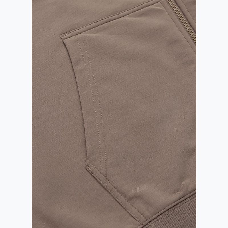 Pánska mikina Pitbull Nugget Small Logo Hooded Zip brown savana 9