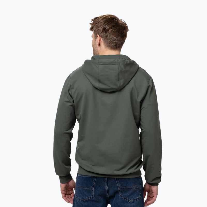 Pánska mikina Pitbull Nugget Small Logo Hooded Zip sage green 3