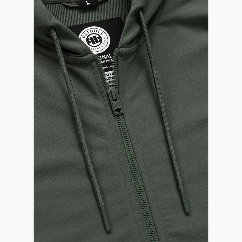 Pánska mikina Pitbull Nugget Small Logo Hooded Zip sage green 7