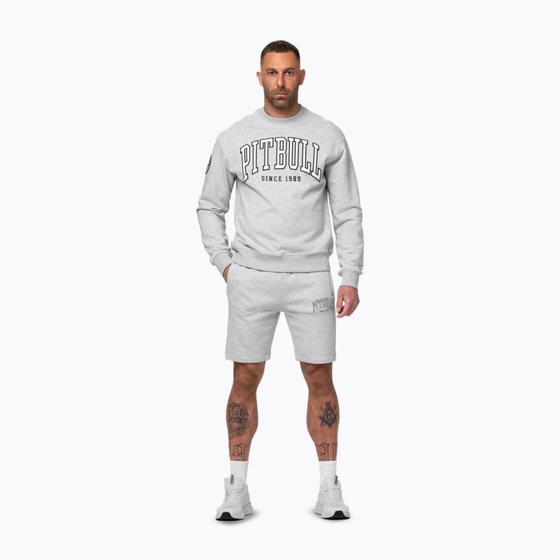 Pánska mikina Pitbull Badger Crewneck grey/melange 2