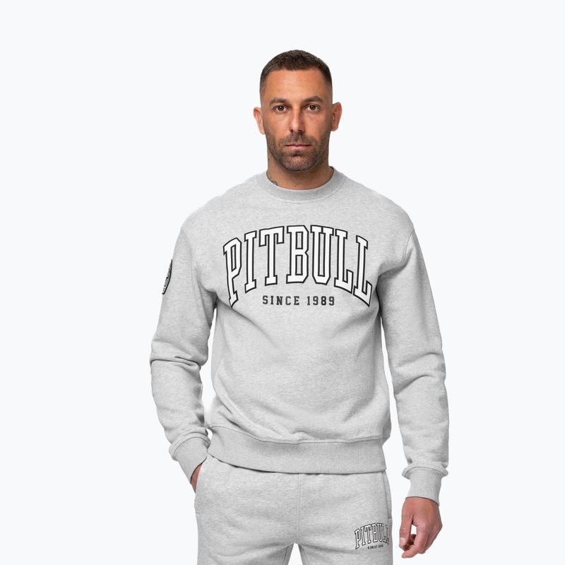 Pánska mikina Pitbull Badger Crewneck grey/melange 4