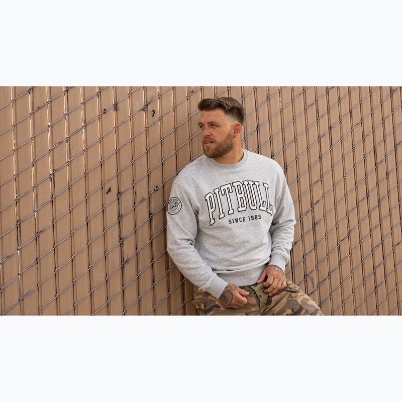 Pánska mikina Pitbull Badger Crewneck grey/melange 12