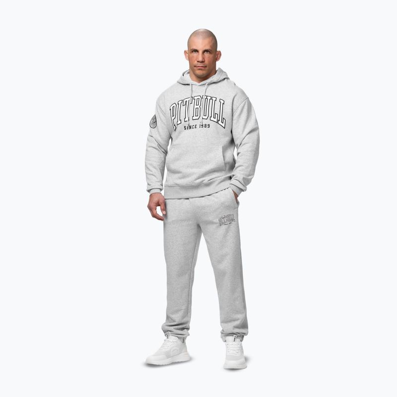 Pánska mikina Pitbull Badger Hooded grey/melange 2