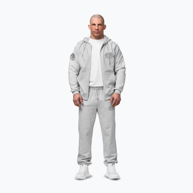 Pánska mikina Pitbull Badger Hooded Zip grey/melange 2
