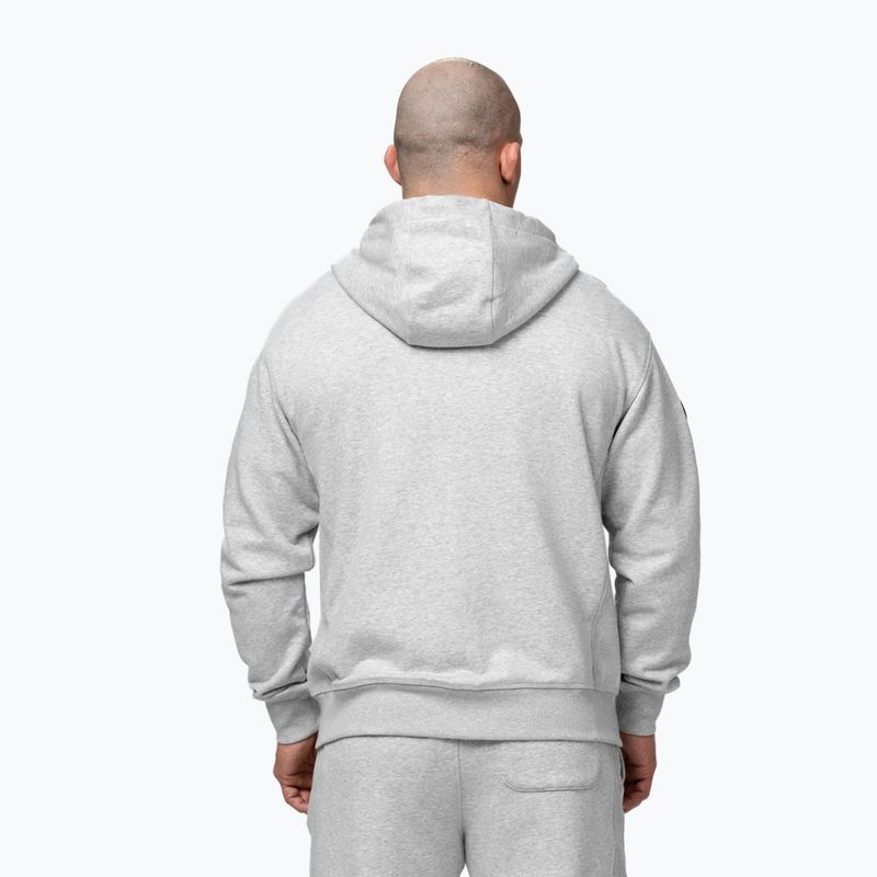 Pánska mikina Pitbull Badger Hooded Zip grey/melange 3