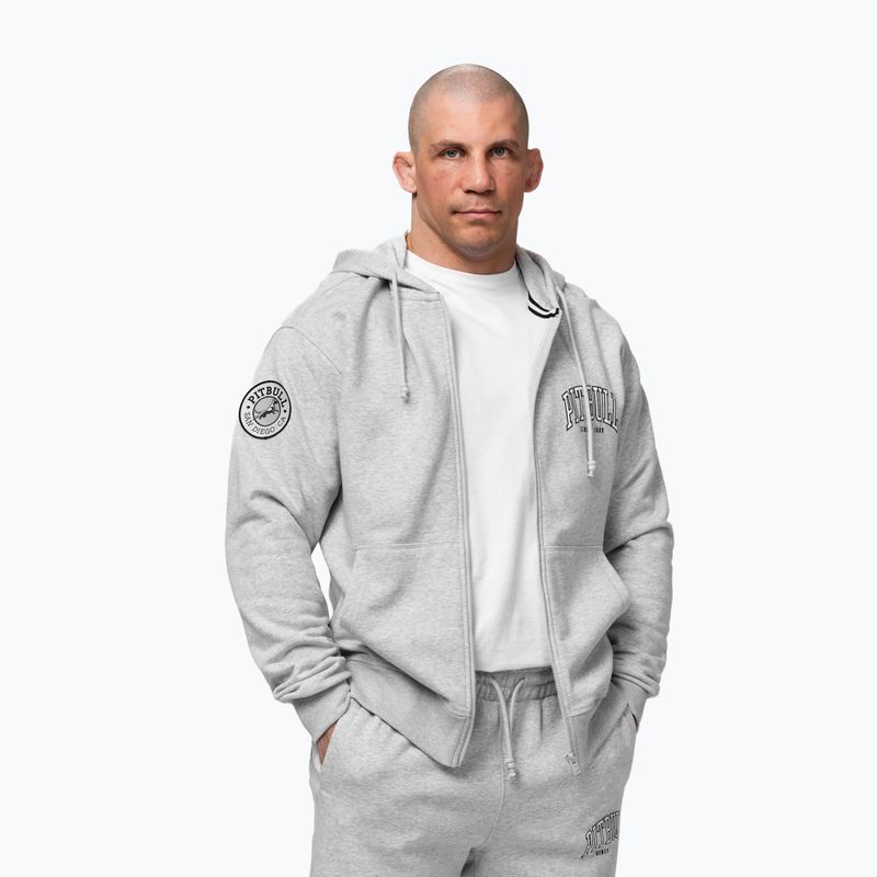 Pánska mikina Pitbull Badger Hooded Zip grey/melange 4