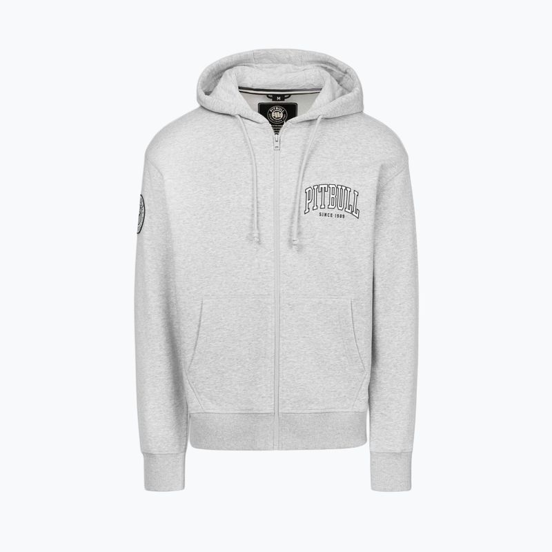 Pánska mikina Pitbull Badger Hooded Zip grey/melange 6
