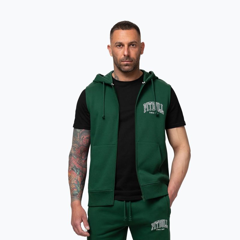 Pánska mikina Pitbull Badger Hooded Vest Zip hunter green 4