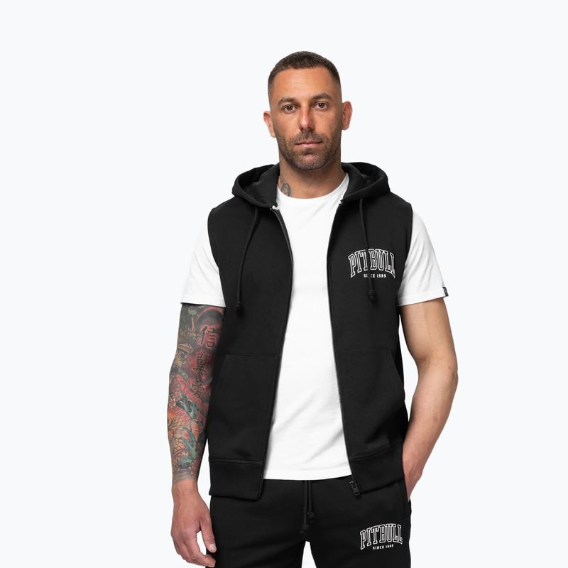 Pánska mikina Pitbull Badger Hooded Vest Zip black 4