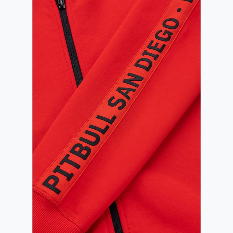 Dámska mikina Pitbull Explory Tape Hooded Zip fluo/red 13