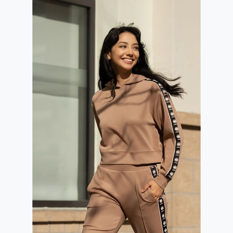 Dámska mikina Pitbull Verona Hooded Oversize chocolate mousse 10