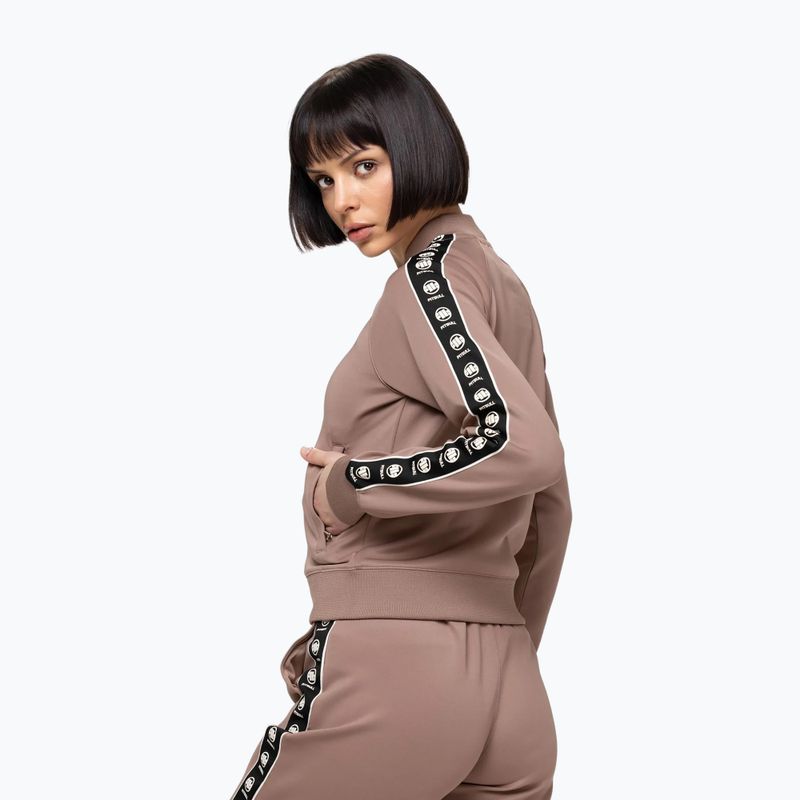 Dámska mikina Pitbull Verona Collar Zip chocolate mousse 3