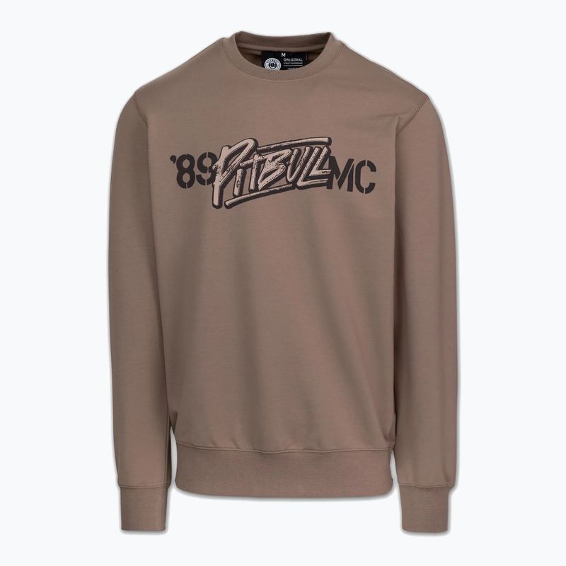 Pánska mikina Pitbull MC Crewneck Sweatshirt brown savana 4