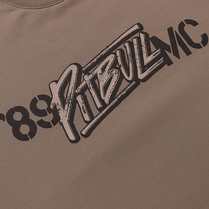 Pánska mikina Pitbull MC Crewneck Sweatshirt brown savana 7