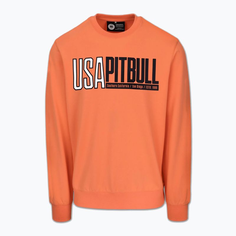 Pánska mikina Pitbull USA Crewneck Sweatshirt fluo orange 5