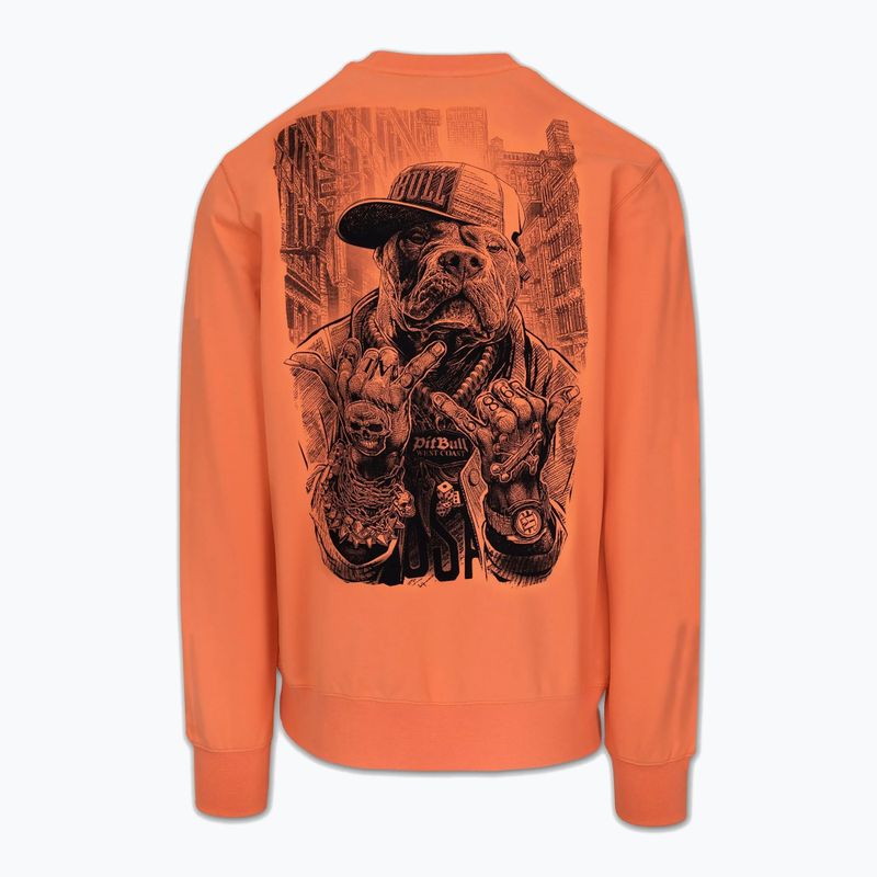Pánska mikina Pitbull USA Crewneck Sweatshirt fluo orange 6