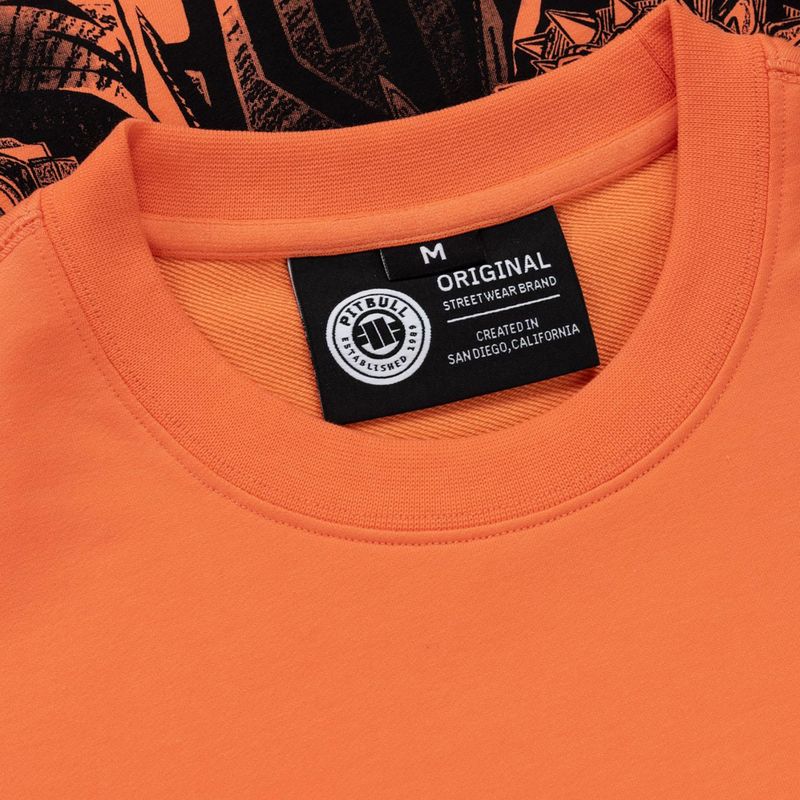 Pánska mikina Pitbull USA Crewneck Sweatshirt fluo orange 7