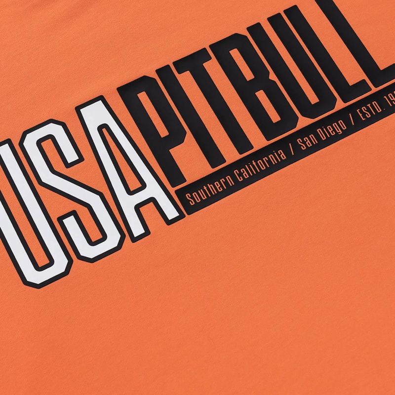 Pánska mikina Pitbull USA Crewneck Sweatshirt fluo orange 8