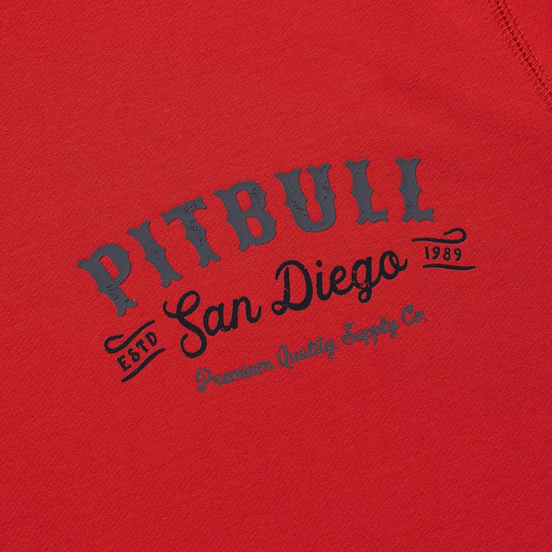 Pánska mikina Pitbull Strenght & Respect Sweatshirt Hooded red 8