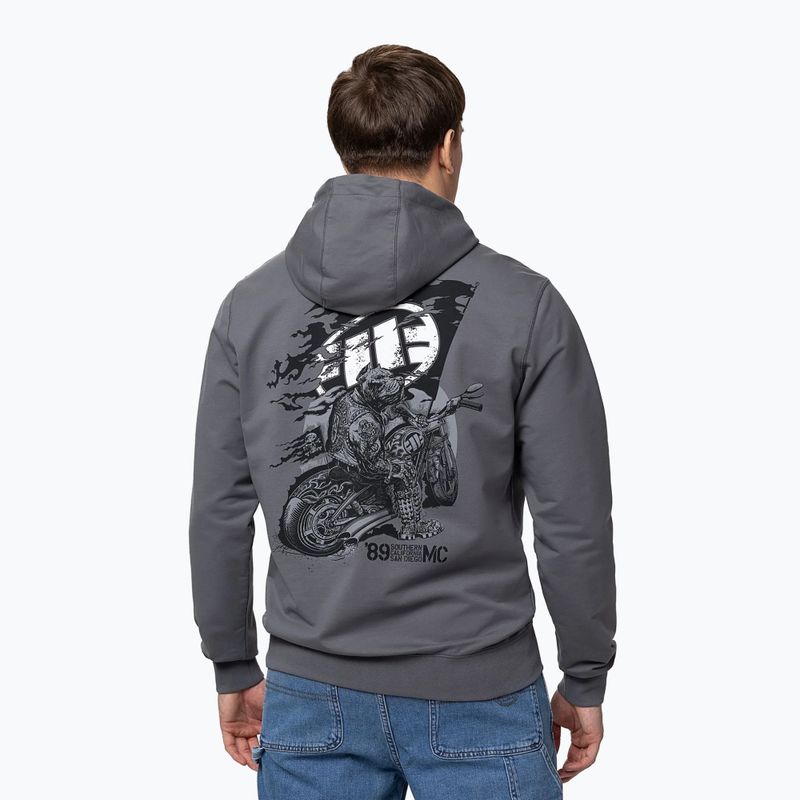 Pánska mikina Pitbull MC Sweatshirt Hooded graphite 3