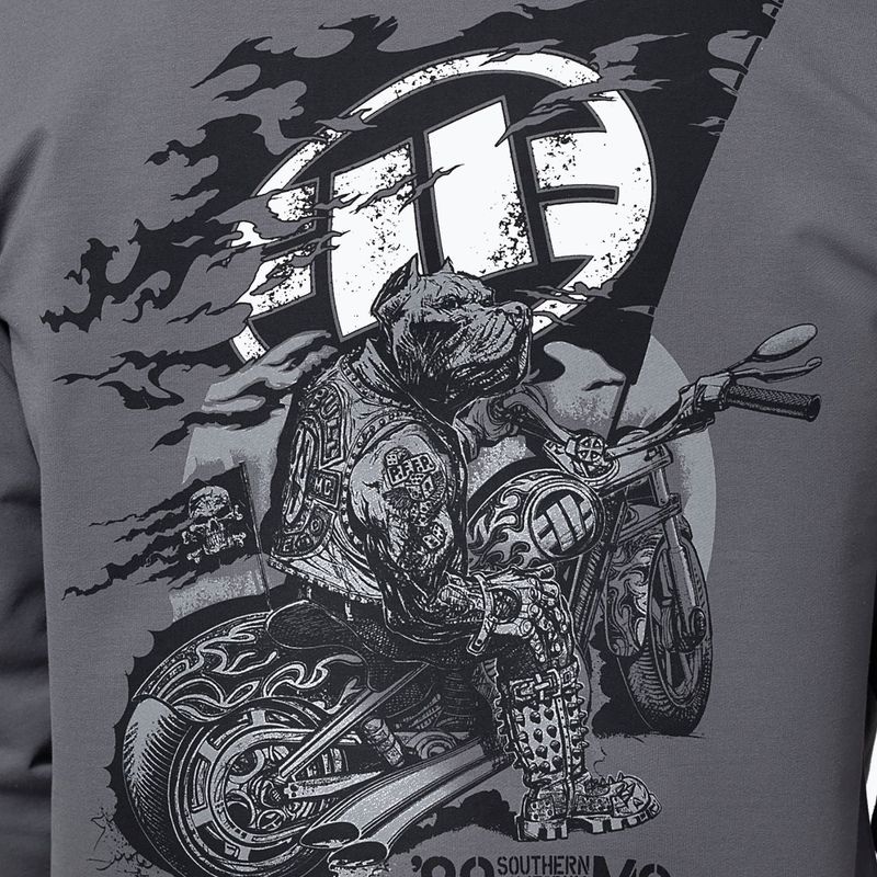 Pánska mikina Pitbull MC Sweatshirt Hooded graphite 4