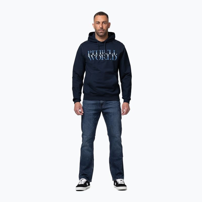 Pánska mikina Pitbull World Sweatshirt Hooded dark navy 2
