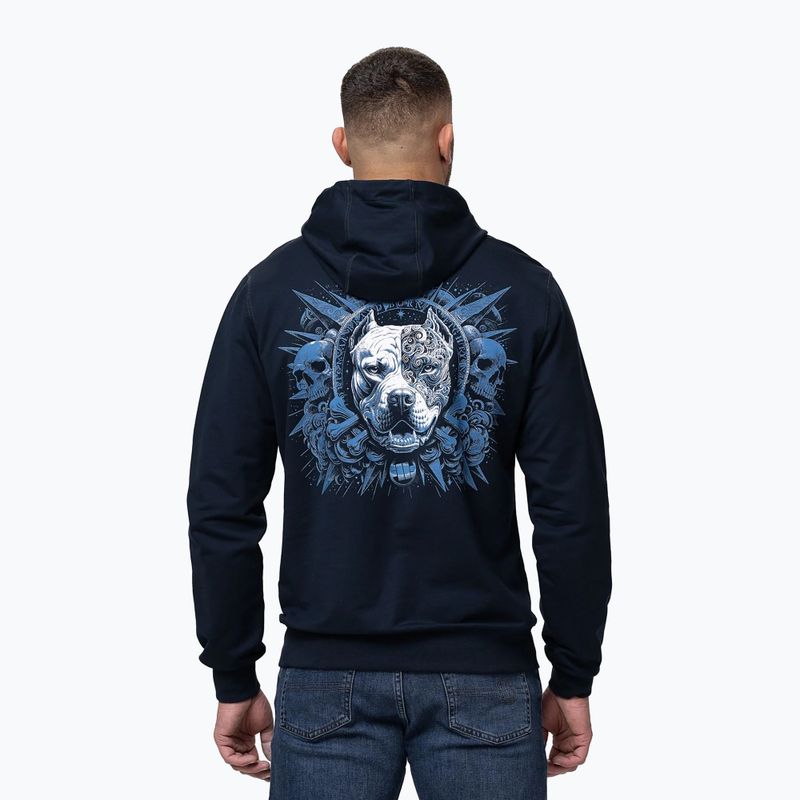Pánska mikina Pitbull World Sweatshirt Hooded dark navy 3