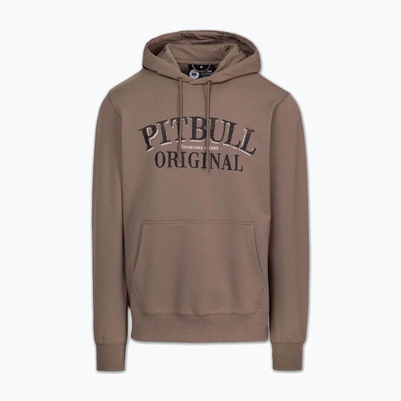 Pánska mikina Pitbull Midnight Sweatshirt Hooded brown savana 7