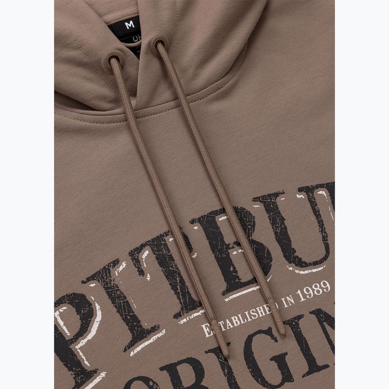 Pánska mikina Pitbull Midnight Sweatshirt Hooded brown savana 9