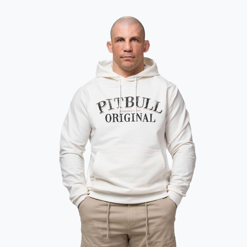 Pánska mikina Pitbull Midnight Sweatshirt Hooded off white 5