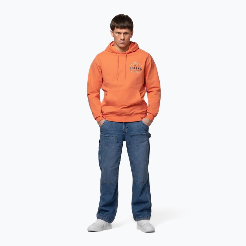 Pánska mikina Pitbull Bloodline 2 Sweatshirt Hooded fluo orange 2