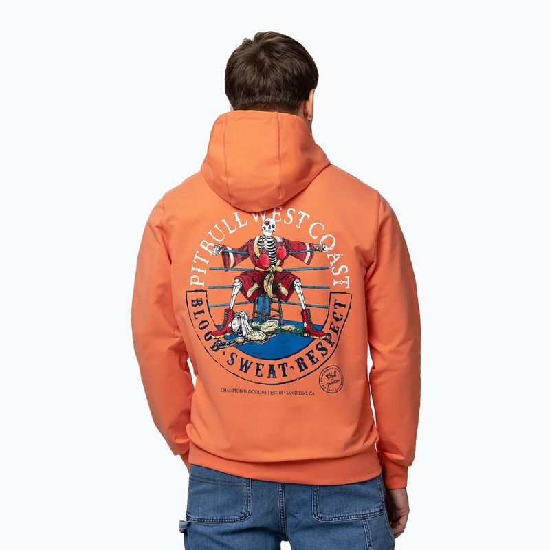Pánska mikina Pitbull Bloodline 2 Sweatshirt Hooded fluo orange 3